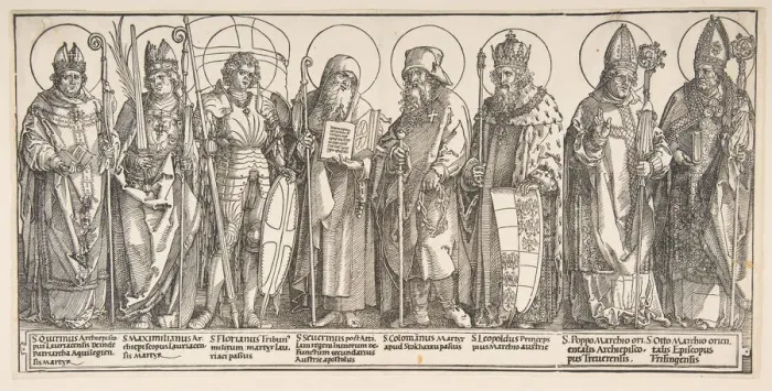 Framed Print : The Patron Saints of Austria, 1515-17. Creator: Albrecht Durer Framed Print : The Patron Saints of Austria, 1515-17. Creator: Albrecht Durer