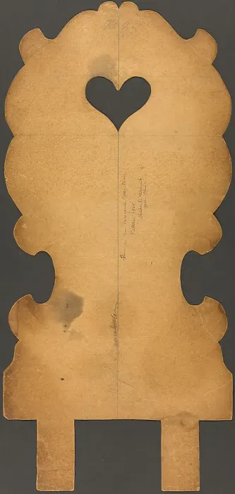 Framed Print : Back Pattern for Side Chair, 1825 / 75. Creator: Unknown Framed Print : Back Pattern for Side Chair, 1825 / 75. Creator: Unknown