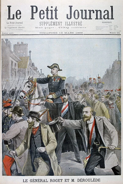 Paul Deroulede grabbing General Rogets bridle, Paris, 1899. Artist: Henri Meyer