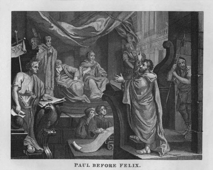 Framed Print : Paul Before Felix, 1807, (1827). Creator: Thomas Cook Framed Print : Paul Before Felix, 1807, (1827). Creator: Thomas Cook