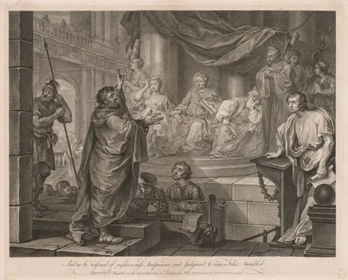 Framed Print : Paul before Felix (Large Plate), 1752. Creator: William Hogarth (British, 1697-1764) Framed Print : Paul before Felix (Large Plate), 1752. Creator: William Hogarth (British, 1697-1764)