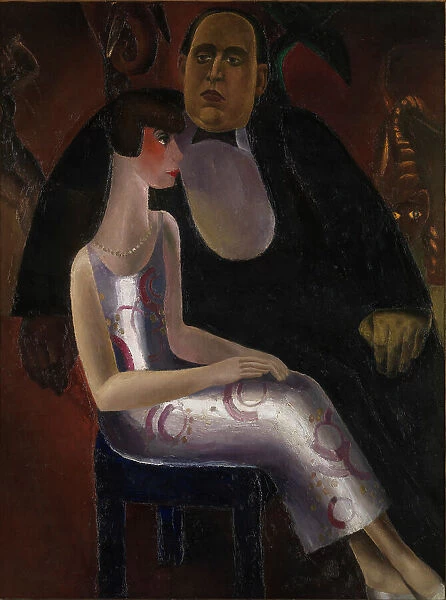 Paul-Gustave van Hecke and his Wife Norine De Schrijver, 1923. Creator: Van den Berghe, Frits (1883-1939)