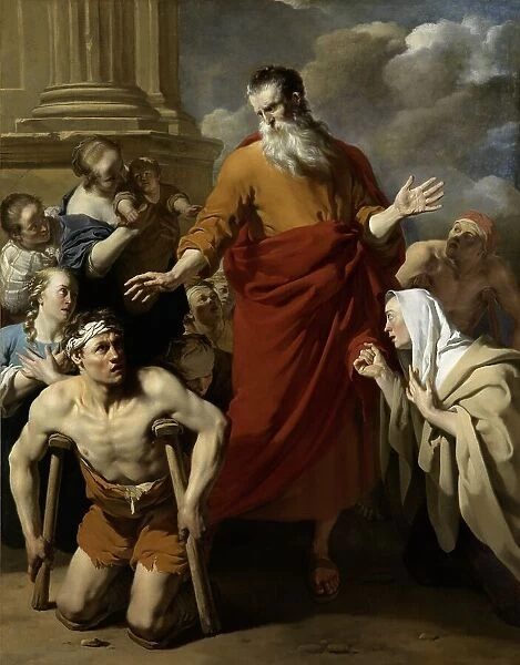 Paul healing a man who could not walk, 1663. Creator: Karel Du Jardin