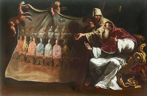 Paul III inspired by faith to summon the Council of Trent, 1687. Creator: Ricci, Sebastiano (1659-1734)