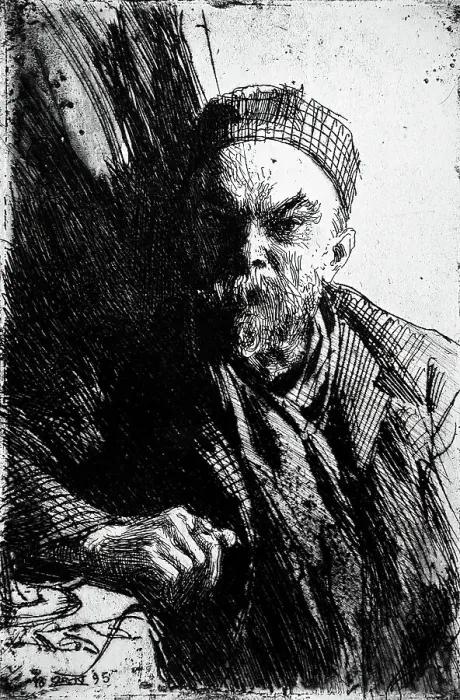 Framed Print : Paul Verlaine, 1895. Creator: Anders Leonard Zorn