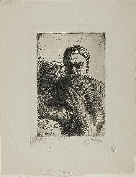 Paul Verlaine II, 1895. Creator: Anders Leonard Zorn
