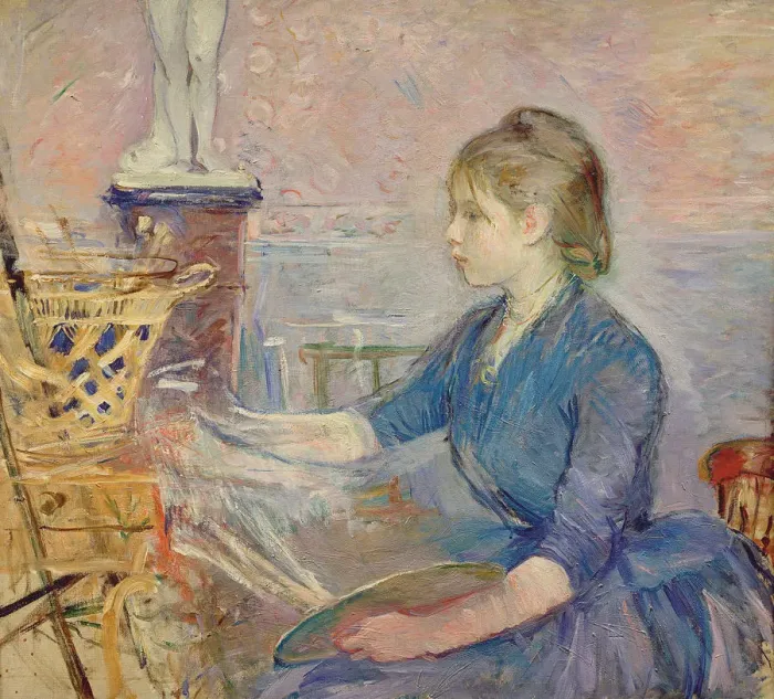 Framed Print : Paule Gobillard painting, 1887. Artist: Morisot, Berthe (1841-1895) Framed Print : Paule Gobillard painting, 1887. Artist: Morisot, Berthe (1841-1895)