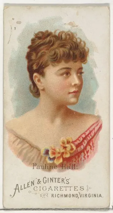 Framed Print : Pauline Hall, from Worlds Beauties, Series 1 (N26) for Allen & Ginter Cigarettes Framed Print : Pauline Hall, from Worlds Beauties, Series 1 (N26) for Allen & Ginter Cigarettes