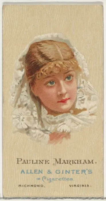 Framed Print : Pauline Markham, from Worlds Beauties, Series 2 (N27) for Allen & Ginter Cigarettes Framed Print : Pauline Markham, from Worlds Beauties, Series 2 (N27) for Allen & Ginter Cigarettes