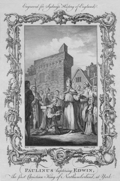 Framed Print : Paulinus baptising Edwin, the first Christian King of Northumberland, at York, 1773