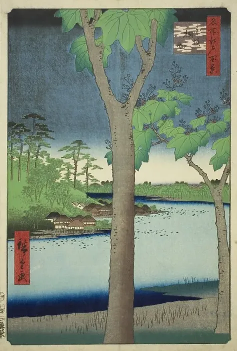 Framed Print : The Paulownia Grove at Akasaka (Akasaka Kiribatake), from the series One Hundred... 1856. Creator: Ando Hiroshige. The Paulownia Grove at Akasaka (Akasaka Kiribatake), from the series One Hundred... 1856. Creator: Ando Hiroshige Framed Print : The Paulownia Grove at Akasaka (Akasaka Kiribatake), from the series One Hundred... 1856. Creator: Ando Hiroshige. The Paulownia Grove at Akasaka (Akasaka Kiribatake), from the series One Hundred... 1856. Creator: Ando Hiroshige