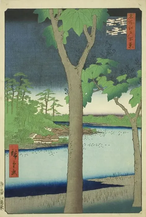 Framed Print : The Paulownia Grove at Akasaka (Akasaka Kiribatake), from the series One Hundred... 1856. Creator: Ando Hiroshige. The Paulownia Grove at Akasaka (Akasaka Kiribatake), from the series One Hundred... 1856. Creator: Ando Hiroshige Framed Print : The Paulownia Grove at Akasaka (Akasaka Kiribatake), from the series One Hundred... 1856. Creator: Ando Hiroshige. The Paulownia Grove at Akasaka (Akasaka Kiribatake), from the series One Hundred... 1856. Creator: Ando Hiroshige