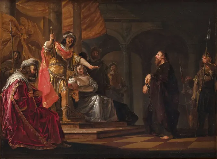 Framed Print : Paulus the Apostle defending himself at the Trial in Caesarea, 1648-1652. Creator: Nikolaus Knüpfer Framed Print : Paulus the Apostle defending himself at the Trial in Caesarea, 1648-1652. Creator: Nikolaus Knüpfer