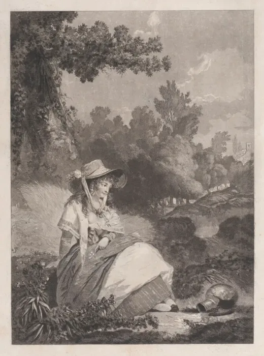 Framed Print : Pauvre Annette, 1795. Creator: Philibert Louis Debucourt Framed Print : Pauvre Annette, 1795. Creator: Philibert Louis Debucourt
