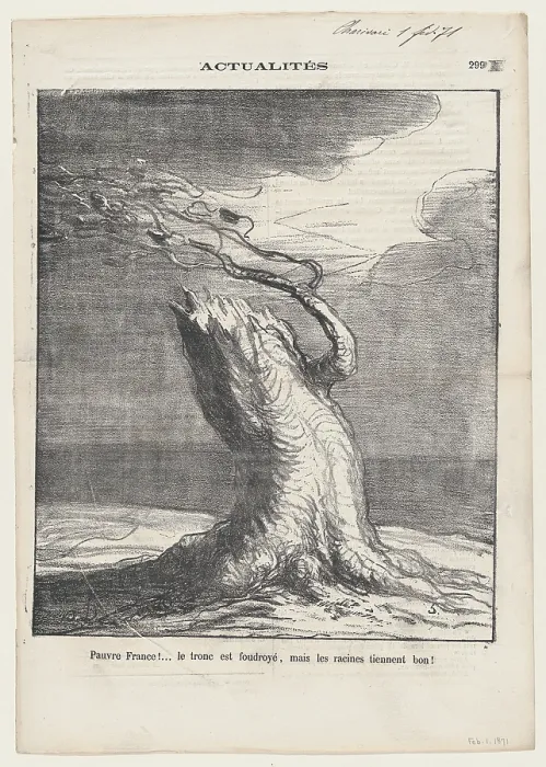 Framed Print : Pauvre France!, 1871 Creator: Honore Daumier Framed Print : Pauvre France!, 1871 Creator: Honore Daumier