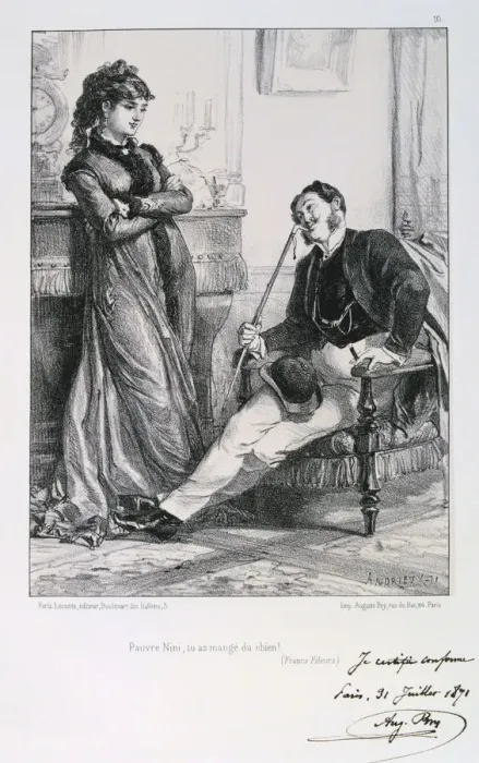 Framed Print : Pauvre Nini, tu as mange du chien!, Siege of Paris, 1871. Artist: Auguste Bry Framed Print : Pauvre Nini, tu as mange du chien!, Siege of Paris, 1871. Artist: Auguste Bry