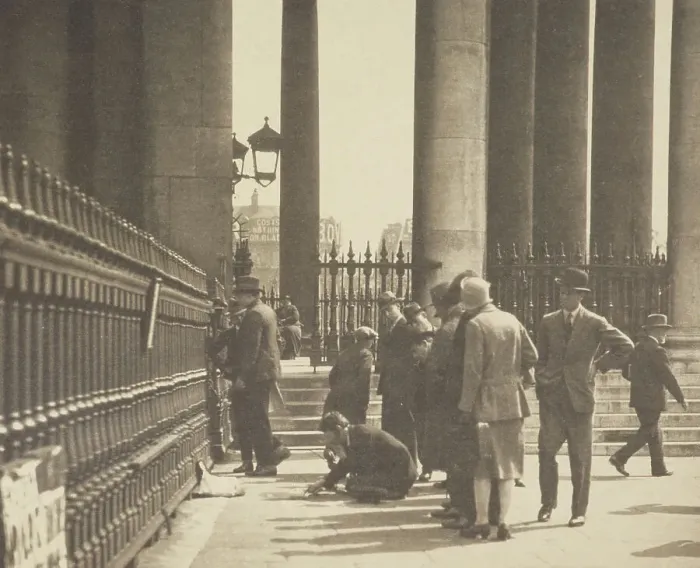 Framed Print : The pavement artist. From the album: Photograph album - London, 1920s. Creator: Harry Moult Framed Print : The pavement artist. From the album: Photograph album - London, 1920s. Creator: Harry Moult