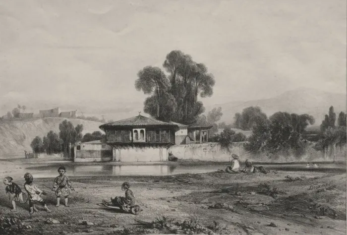 Framed Print : Pavilion at the Edge of a River. Creator: Alexandre-Gabriel Decamps (French, 1803-1860) Framed Print : Pavilion at the Edge of a River. Creator: Alexandre-Gabriel Decamps (French, 1803-1860)