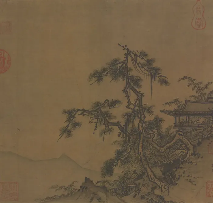 Framed Print : Pavilion on the Hillside, Ming dynasty, 15th century. Creator: Unknown Framed Print : Pavilion on the Hillside, Ming dynasty, 15th century. Creator: Unknown