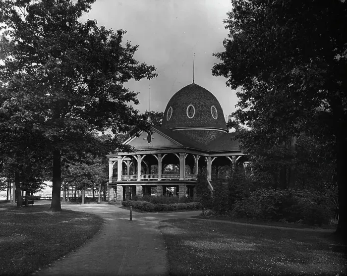 Framed Print : Pavilion, Pine Grove Park, Port Huron, Mich. c1907. Creator: Unknown Framed Print : Pavilion, Pine Grove Park, Port Huron, Mich. c1907. Creator: Unknown