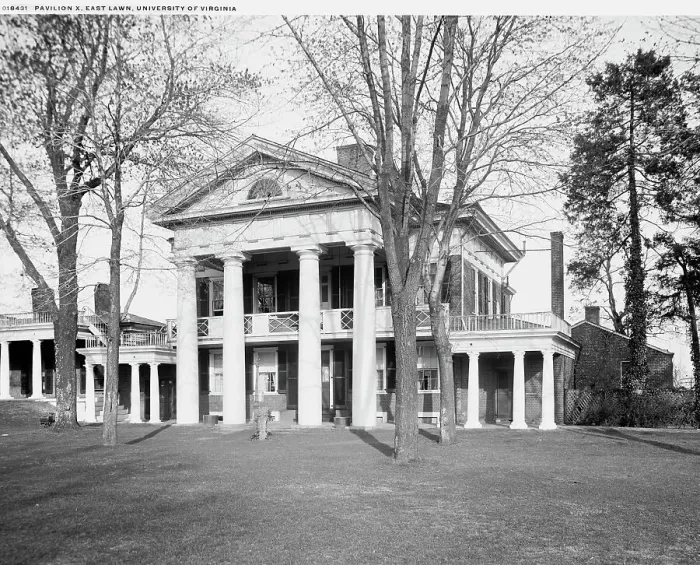 Framed Print : Pavilion X, East Lawn, University of Virginia, between 1900 and 1906. Creator: Unknown Framed Print : Pavilion X, East Lawn, University of Virginia, between 1900 and 1906. Creator: Unknown