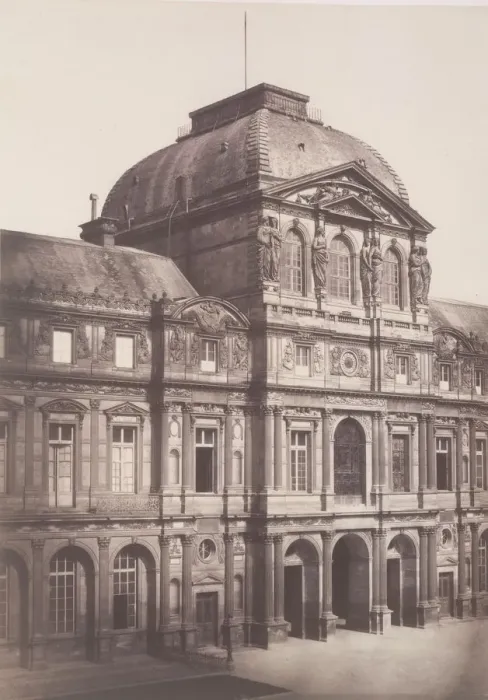 Framed Print : Pavillon de l Horloge, Louvre, 1852-53. Creator: Edouard Baldus Framed Print : Pavillon de l Horloge, Louvre, 1852-53. Creator: Edouard Baldus