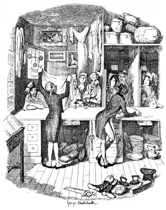 Framed Print : The Pawnbrokers Shop, c1900. Artist: George Cruikshank Framed Print : The Pawnbrokers Shop, c1900. Artist: George Cruikshank