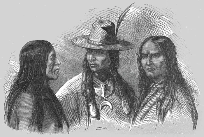 Framed Print : Pawnee Indians; Ocean to Ocean, the Pacific railroad, 1875. Creator: Frederick Whymper Framed Print : Pawnee Indians; Ocean to Ocean, the Pacific railroad, 1875. Creator: Frederick Whymper