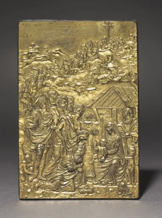 Framed Print : Pax with the Adoration of the Magi, c. 1500. Creator: Moderno (Italian, 1467-1528) Framed Print : Pax with the Adoration of the Magi, c. 1500. Creator: Moderno (Italian, 1467-1528)