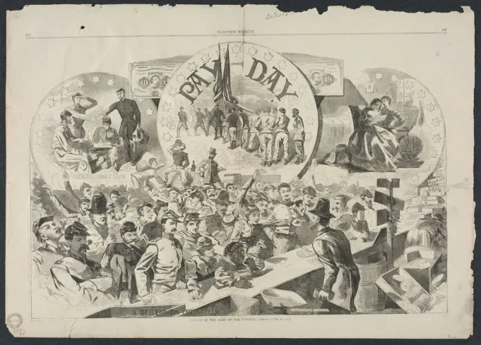 Framed Print : Pay Day in the Army of the Potomac, 1863. Creator: Winslow Homer (American, 1836-1910) Framed Print : Pay Day in the Army of the Potomac, 1863. Creator: Winslow Homer (American, 1836-1910)