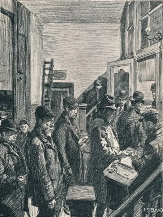 Framed Print : Pay-Day, c1892-1906, (1906). Artist: John Shelton Eland Framed Print : Pay-Day, c1892-1906, (1906). Artist: John Shelton Eland
