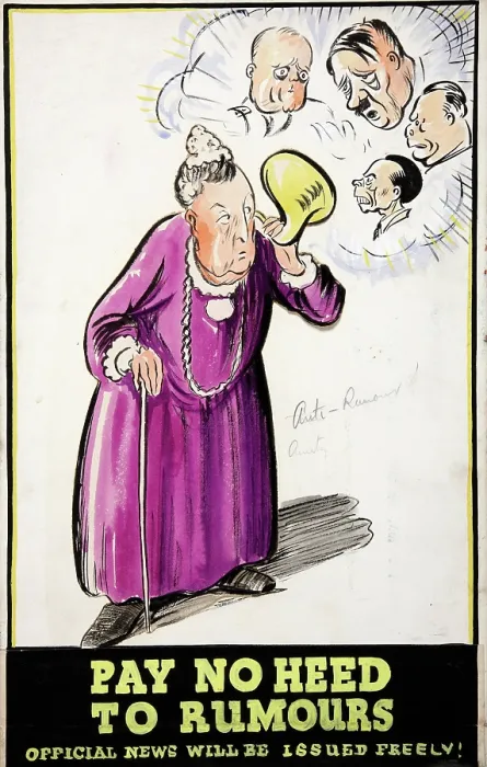 Framed Print : Pay no heed to rumours - official news will be issued freely!, WWII poster, between 1939 and 1946 Framed Print : Pay no heed to rumours - official news will be issued freely!, WWII poster, between 1939 and 1946