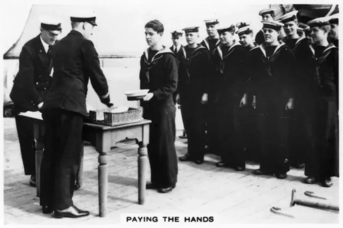 Framed Print : Paying the hands, 1937 Framed Print : Paying the hands, 1937