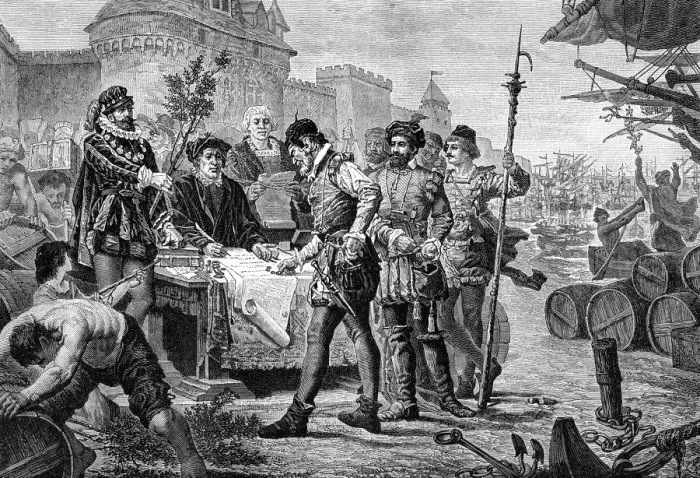 Framed Print : Payment of the ancient fee of the cypress tree, Bordeaux, France, 1453 (1882-1884). Artist: Trichon Framed Print : Payment of the ancient fee of the cypress tree, Bordeaux, France, 1453 (1882-1884). Artist: Trichon