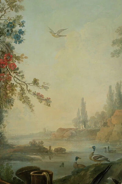 Paysage au chien, between 1765 and 1770. Creators: Jean Baptiste Marie Huet, Jean-Honore Fragonard