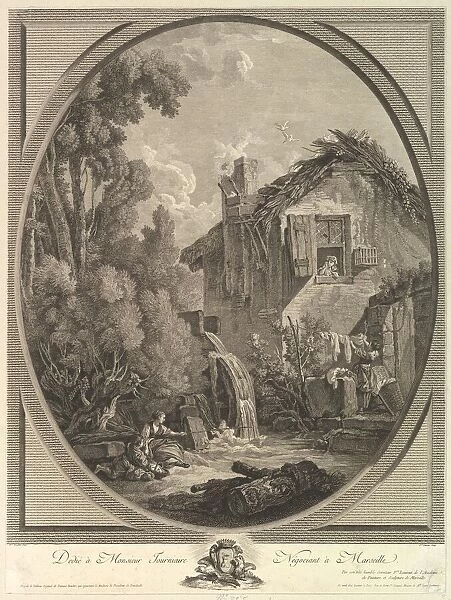 Paysage au Moulin (Windmill Landscape), 18th century. Creator: Pierre Francois Laurent