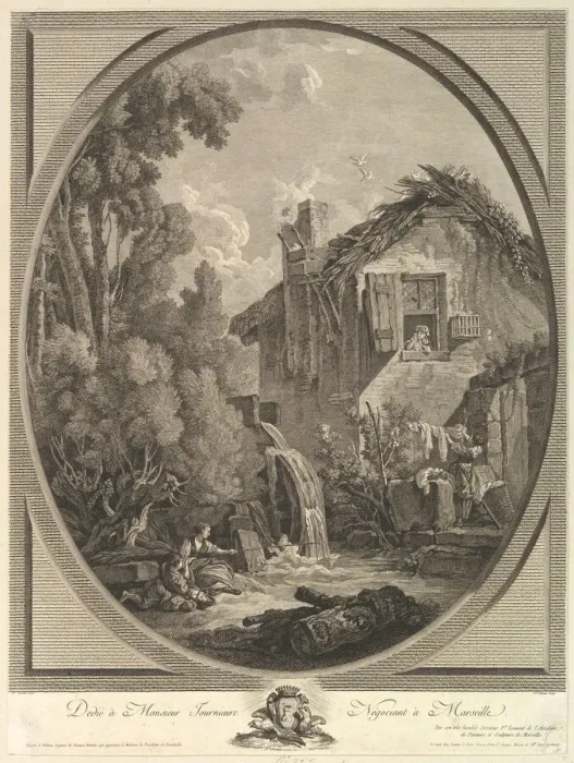Framed Print : Paysage au Moulin (Windmill Landscape), 18th century. Creator: Pierre Francois Laurent Framed Print : Paysage au Moulin (Windmill Landscape), 18th century. Creator: Pierre Francois Laurent