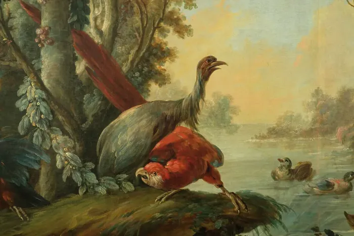 Framed Print : Paysage aux échassiers, between 1765 and 1770. Creators: Jean Baptiste Marie Huet, Jean-Honore Fragonard Framed Print : Paysage aux échassiers, between 1765 and 1770. Creators: Jean Baptiste Marie Huet, Jean-Honore Fragonard