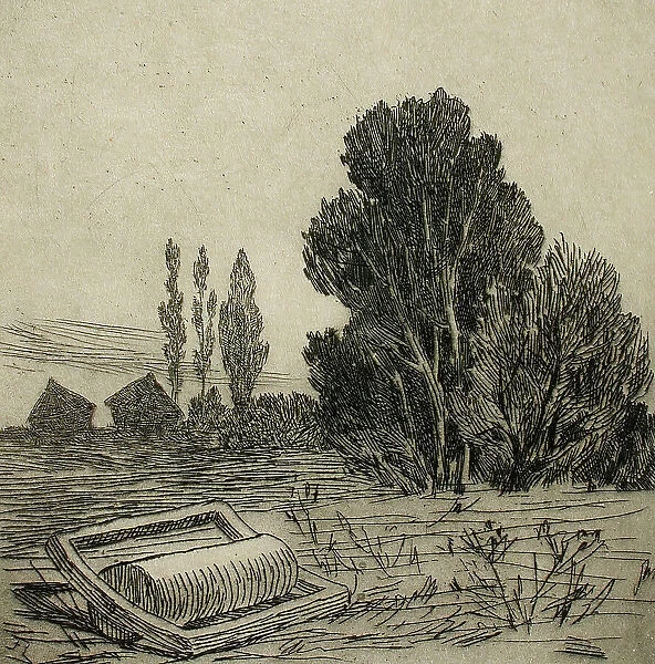 Paysage Brabançon, 1875. Creator: Félicien Rops