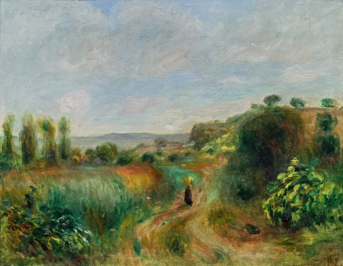 Framed Print : Paysage a Cagnes, c. 1898. Creator: Renoir, Pierre Auguste (1841-1919) Framed Print : Paysage a Cagnes, c. 1898. Creator: Renoir, Pierre Auguste (1841-1919)