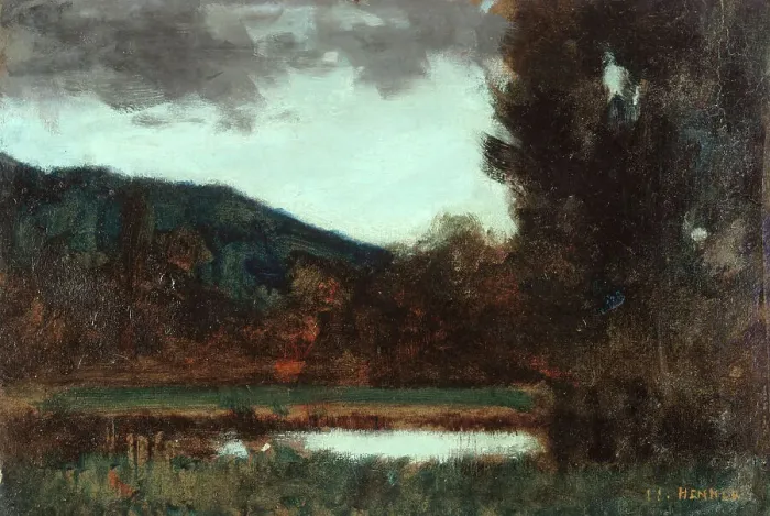 Framed Print : Paysage d'Alsace, crépuscule, between 1879 and 1888. Creator: Jean Jacques Henner Framed Print : Paysage d'Alsace, crépuscule, between 1879 and 1888. Creator: Jean Jacques Henner
