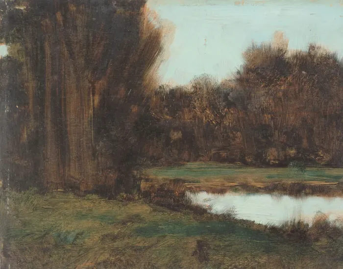 Framed Print : Paysage d'Alsace, une mare, between 1879 and 1888. Creator: Jean Jacques Henner Framed Print : Paysage d'Alsace, une mare, between 1879 and 1888. Creator: Jean Jacques Henner