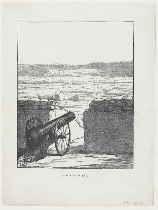 Framed Print : Un paysage en 1870. Creator: Honore Daumier Framed Print : Un paysage en 1870. Creator: Honore Daumier