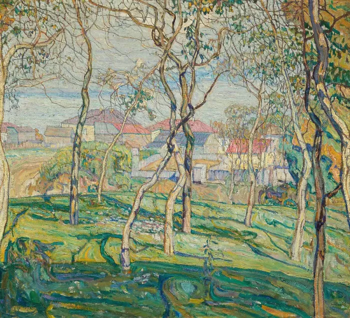 Framed Print : Paysage lyrique, c.1910. Creator: Manievich (Manevich), Abraham (Abram) (1883-1942) Framed Print : Paysage lyrique, c.1910. Creator: Manievich (Manevich), Abraham (Abram) (1883-1942)