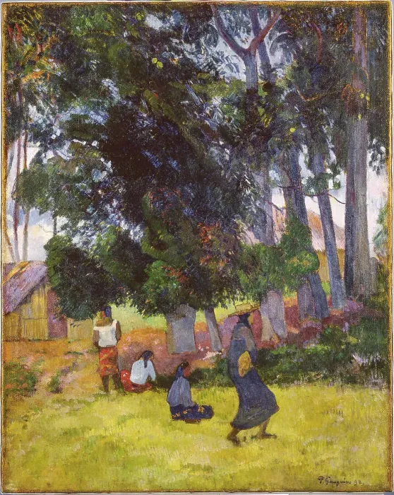 Framed Print : Paysage de Tahiti, 1892. Creator: Gauguin, Paul Eugéne Henri (1848-1903) Framed Print : Paysage de Tahiti, 1892. Creator: Gauguin, Paul Eugéne Henri (1848-1903)