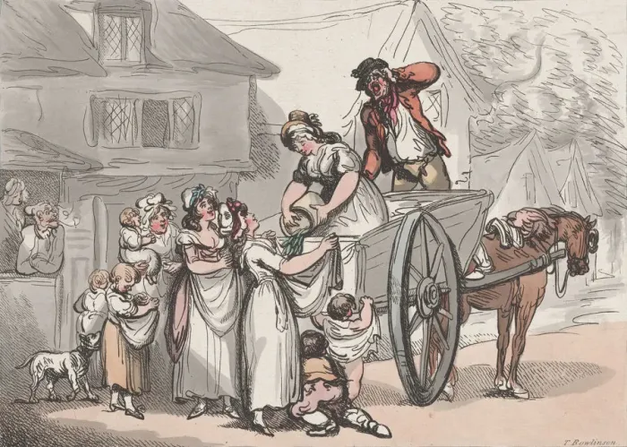Framed Print : The Pea Cart, April 16, 1788. April 16, 1788. Creator: Thomas Rowlandson Framed Print : The Pea Cart, April 16, 1788. April 16, 1788. Creator: Thomas Rowlandson