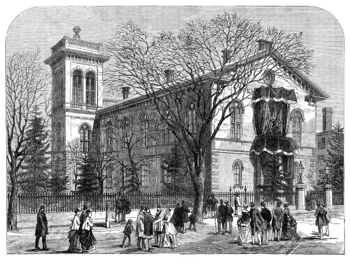 Framed Print : The Peabody Institute, Peabody, Massachusetts, 1870. Creator: Unknown Framed Print : The Peabody Institute, Peabody, Massachusetts, 1870. Creator: Unknown