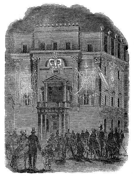 The Peace Illumination - Right Hon. Lord Panmure's (Minister-at-War), Belgrave-Square, 1856. Creator: Unknown