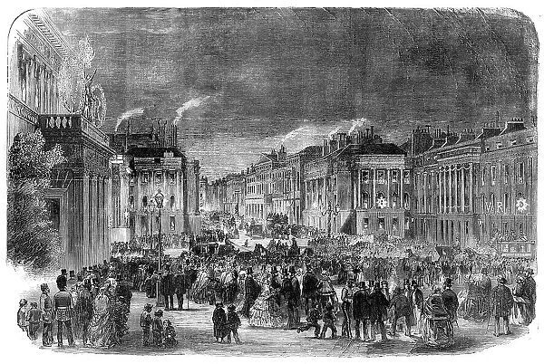 The Peace Illuminations - Waterloo-Place, 1856. Creator: Unknown