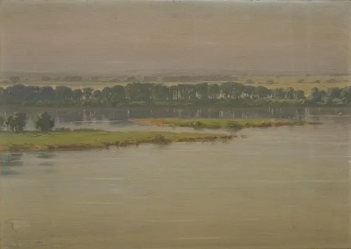 Framed Print : When Peace Like a River, 1903. Creator: Frederick Oakes Sylvester Framed Print : When Peace Like a River, 1903. Creator: Frederick Oakes Sylvester